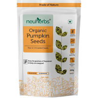 Neuherbs Organic Raw & Unroasted Pumpkin Seeds | Immunity Booster and Fiber Rich Superfood | Rich Source of Omega 3 | Highly Nutritious Snack | Rich in Protein, Dietary Fibre, Zinc & Magnesium - 200 G