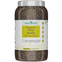 Neuherbs Organic Raw Unroasted Chia Seed For Weight Loss Management | Rich In Omega -3 | Dry Seeds For Eating | Healthy Snacks - 1 kg Chia Seeds