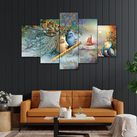 Perpetual Paintings for Wall Decoration - Set of 5,3d Scenery Wall Painting for Living Room Large Size with Frames for Wall Decor and Home Decoration, Hotel, Office (75 CM X 43 CM) KM