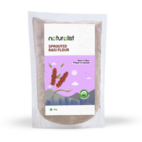 Naturalist 1 Kg Sprouted Ragi Flour (Madua/Nachni aata) | 100% Natural | Fibre, Protein and Iron Rich Healthy Meal for adults | Nutrient-rich Baby food | Finger Millet Flour- 1 Kilogram