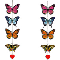 Artvibes Beautiful Butterflies Wall and Door Hanging for HomeDecor (WH_5202N) multicolor