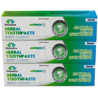 Jagat Devsutra Dr. Recommended Ayurvedic HERBAL Fresh Mint Flavour Toothpaste Combo Pack Offer - 100% Natural Teeth Whitening Formula with No Fluoride & No Artificial Colours - Pack of 3 (100g X 3)