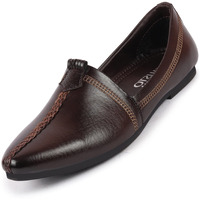 FAUSTO FST FOSME-2044 BROWN-42 Men's Brown Wedding Party Evening Broad Feet Ethnic Slip On Juttis and Mojaris (8 UK)