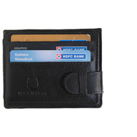 Husk N Hoof RFID Protected Leather Credit Card Holder Wallet for Men Women Black