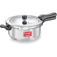 Prestige Svachh Aluminium Senior Deep Pan Outer Lid Pressure Cooker, 5L, Silver