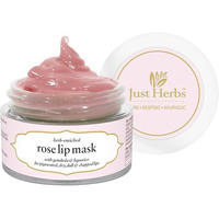 Just Herbs Ayurvedic Rose Lip Mask, Balm For Dark, Dry & Pigmented Lips - Vegan Lip Mask For Men & Women 15gm