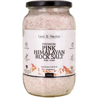 Leaf & Nectar Pink Himalayan Rock Salt - for Cooking/Curing/bath/fasting/for weight loss - 1.30 kg