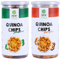 New Tree Healthy Snack Combo || Quinoa Chips Jalapeno 225gm || Quinoa Chips Peri Peri 225gm || Combo of Pack 2 || Combined Weight: 450gm || Gluten Free Snacks