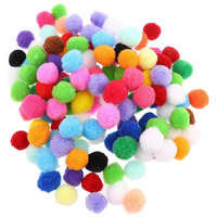 Paraspapermart 50 Pieces Mixed Color Felt Balls Pompom Ball Pom Pom for DIY Sewing Crafts Jewelry Making - Multicolor, 25mm, Felt