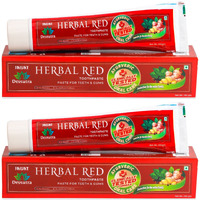 Jagat Devsutra Dr. Trusted Ayurvedic HERBAL Red Toothpaste for Teeth Whitening & Cold Breath - 100% Natural Formula, No Fluoride & Artificial Colours - Pack of 2 (100g x 2)