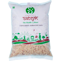 S Siddhagiri's SATVYK THE HEALTH re STORE Organic Unpolished Indrayani Rice (1kg) - Handpounded Rice | Brown Indrayani Rice | Ideal for Daily Cooking | Organic Aged Rice | Protein Rich | High in Dietary Fiber Rice