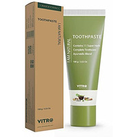 Vitro Herbal Toothpaste 100g | Complete Toothcare | Ayurvedic Blend with Babool, Laung, Pudina, Neem | Vegetarian | No Fluoride