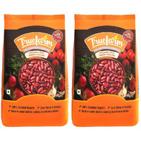 Truefarm Organic Red Rajma, Red Kidney Beans - 1Kg (Pack of 2 x 500g)