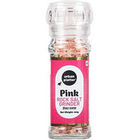 Urban Platter Pink Himalayan Rock Salt Grinder, 100g (Unrefined | Additive Free | 100% Pink Rock Salt Granules | Sendha Salt)