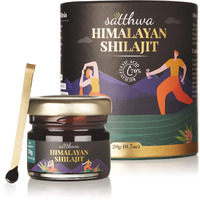 Satthwa Pure Himalayan Shilajit Resin - High Potency Grade (70%+ Fulvic Acid) - 20g (50 Servings) for Energy Boost, Immune Support, and Overall Well-being - Includes Lab Test Report