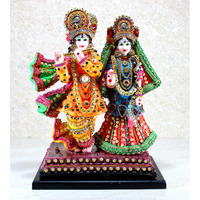 ESPLANADE - Radha Krishna Kishan Murti Idol Statue Sculpture - Resin (Radha Krishna Standing)