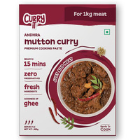 CURRYiT Instant Andhra Mutton Curry Paste | Just Add Mutton, Chicken, Fish | Ready in 15-30 Mins | Serves 4-6 | Made with Ghee | No Preservatives | Ready To Cook Indian Masala Gravy | 250g