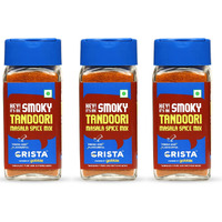 CRISTA Smoky Tandoori Masala Spice Mix |Multipurpose spice blend for paneer, chicken, and vegetables| Zero added Colours, Fillers, Additives & Preservatives| No added Sugar| Vegan |45g each |Pack of 3