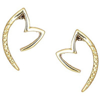 Estele Fashion Jewellery For Women Gold Plated Heart Shaped Stud Earrings for Girls and Women-7531-ER ER