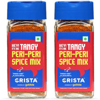 CRISTA SERIOUSLY PURE AND NOTHING MORE Tangy Peri-Peri Spice Mix Exotic Spices Multi-Purpose Seasoning Trans Fat Free Vegan Zero Added Colours,Fillers,Additives & Preservatives 45 Gms Each Pack Of 2