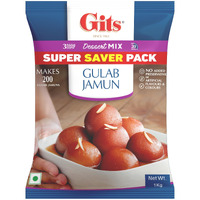 Gits Instant Gulab Jamun Dessert Mix, Makes 200 per Pack, Pure Veg, Delicious Indian Dessert and Mithai, 1Kg , Pack of 1