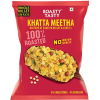 Roasty Tasty Khatta Meetha Roasted Millet Namkeen Snack 200gm | Oil-Free, Millet Snack For Kids | No Onion, No Garlic | Healthy Snacks