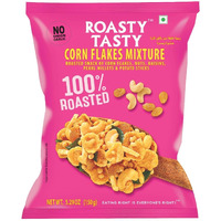 Roasty Tasty Corn Flakes Mixture Roasted Namkeen Snack- (Corn Flakes, Peanuts, Cashew, Raisin) 200g | Oil-Free Snacks | Healthy Snacks for all | Export Quality