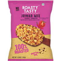 Roasty Tasty Roasted Snack of Jowar Mix, Lentils And Seeds Millet Snacks -Sorghum (Jowar) Flakes, Bengal Gram (Chana Dal), Red Lentil (Masoor) Value Pack - 200g | Export Quality | Gluten Free Snacks | Healthy Diet Snacks