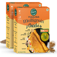 The Naturik Co Multigrain Cheela Mix Combo 250 G (Pack of 2), Ready to Cook Chilla/Dosa |Healthy & Instant Breakfast |70% Pulses & 20G Protein| Anytime Snack for Kids and Family