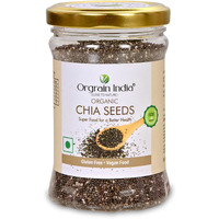 Orgrain India Certified Organic Chia Seeds 160g | Company-Owned Farmlands | Omega 3 | Fiber for Weight Loss