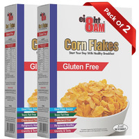 8AM Corn Flakes Gluten Free, Delicious and Nutritious Breakfast Cereals, Fat Free Crunchy and Tasty Snacks for Daily Life, Include Light and Crispy Whole Grain, Pack of 2, 600gm