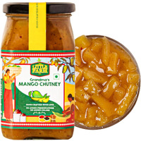 THE LITTLE FARM CO Sweet Mango Chutney - Aam ki Chutney | Homemade Oil Free Khatta Meetha Mango Chunda | No Added Preservatives, No Artificial Flavours | Traditional Recipe, 450g