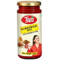 TOPS Schezwan Hot (Spicy Chutney ) - 250 Gram Glass Bottle