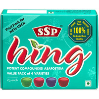 4 Popular SSP HING (ASAFOETIDA) Varieties in Value Pack - this offer Pack is Buy 1 Get 1 Free