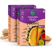 The Naturik Co Oats Cheela Mix Combo - 250 G (Pack of 2), Ready to Cook Chilla/Dosa |Healthy & Instant Breakfast |High Fibre & 20G Protein| Anytime Snack for Kids and Family