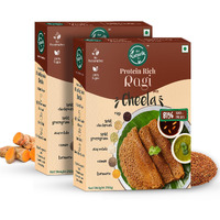 The Naturik Co Ragi Cheela Mix Combo - 250 G (Pack of 2), Ready to Cook Chilla/Dosa |Healthy & Instant Breakfast | Millet |81% Ragi & Pulses, 20G Protein| Anytime Snack for Kids and Family