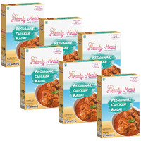 Hearty Meals Instant Peshawari Chicken Kadai/ Paneer Butter Masala Cooking Mix | Instant Gravy Masala Mix Peshawari Style | Ready in 20 - 25 min | Serves 30-36 | No Preservatives | Ready To Cook Indian Premix Masala Spice |Pack of 6 (80g each)