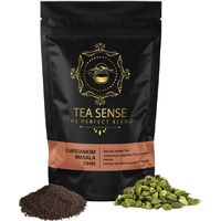 Tea Sense Cardamom Masala Chai | 200g Loose Tea | Aromatic Kadak Blend | CTC Tea, Real Cardamom | 80+ Cups