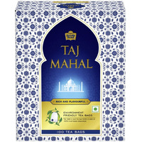 Taj Mahal Tea Bags 100 pcs, Rich and Flavourful Chai - Premium Blend of Powdered Fresh Loose Tea Leaves