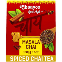 Chaayos Masala Tea - Premium Chai Patti with 100% Natural Spices - 100g [50 Cups] | Masala Chai Patti | Chai Masala | Assam Tea