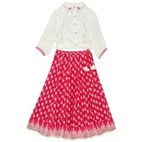 BIBA Girls PRINTED SHORT_KURTA KID(KWJAIPUR5808_WHITE_19)