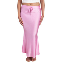 NYKD Everyday Saree Petticoat for Women - Shapewear with Drawstring, Side Slit, Mermaid Cut - Saree Shapewear, NYOE01, Onion Pink, S, 1N