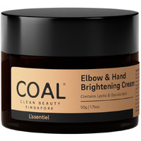 COAL Clean Beauty Elbow & Hand Brightening Cream with Lactic & Glycolic Acid | Hydrates & Nourishes Skin | Men & Women | All Skin Types | 50g