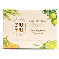 SUYU Kaffir Lime Clear Soaps For Bath | Organic Bath Soap For Women & Men | Antibacterial & Skin Purifying Face,Body Soap | Bathing Soap for Refreshing Cleansing | Suitable for All Skin Type-100gm