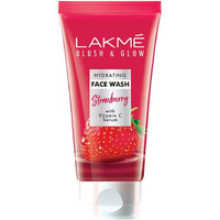 Lakme Blush & Glow Hydrating Strawberry Facewash, with Vitamin C Serum