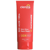 Clensta Red Aloe Vera Face Wash With Vitamin C & Niacinamide For Nourishing, Hydrating & Glowing Skin | Face Wash For All Skin Types For Women & Men 100 Ml | NEW LAUNCH