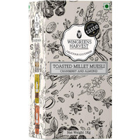 Monsoon Harvest Toasted Millet Muesli 1kg, Cranberry & Almond, Natural, Breakfast Cereal, Healthy Gluten-Free Cereals with Whole Grains, Dried Fruits, Nuts and Seeds, Saver Pack, Zero White Sugar