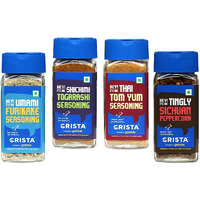 CRISTA Asian Spices & Seasonings Combo | Togarashi Seasoning x 1, 45 gms | Tom Yum Seasoning x 1, 40 gms | Furikake Seasoning x 1, 40 gms | Sichuan Peppercorn x1, 40 gms | Pack of 4