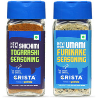 CRISTA International Seasonings Combo Pack - 7 | Umami Furikake Seasoning x 1, 40 gms | Shichimi Togarashi Seasoning x 1, 45 gms | Zero added Colours, Fillers, Additives & Preservatives | Pack of 2