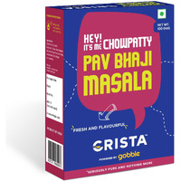 CRISTA Chowpatty Pav Bhaji Masala | Vegan & Authentic | Premium Grade Spices & Herbs Blend | Fresh, Natural & Aromatic | Zero added Colours, Fillers, Additives & Preservatives | 100 gms